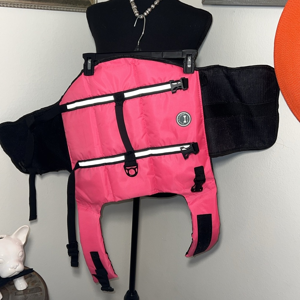 Pink VivaGlory Dog Life Jacket Medium